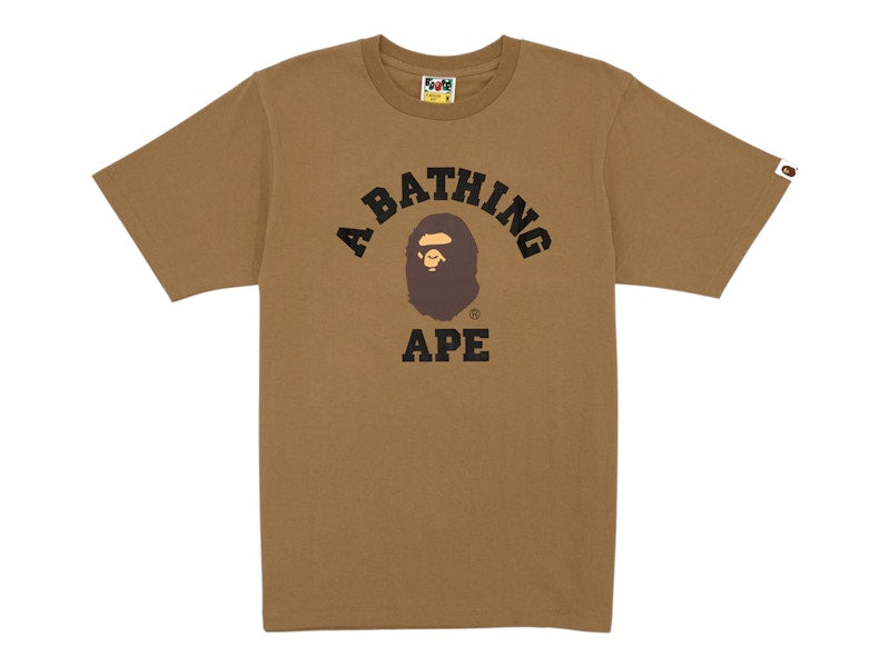 BAPE College Tee Beige