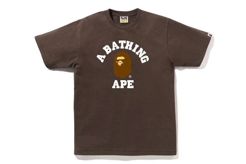BAPE College Tee Brown
