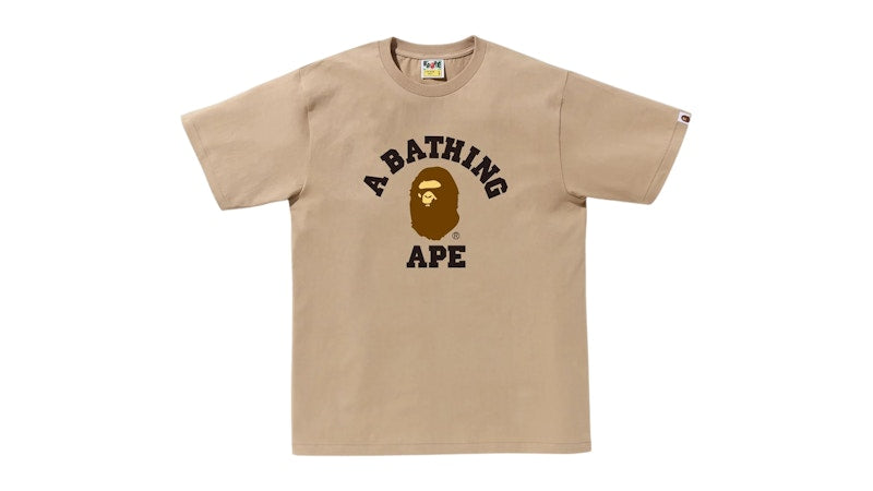 BAPE College Tee (FW25) Beige