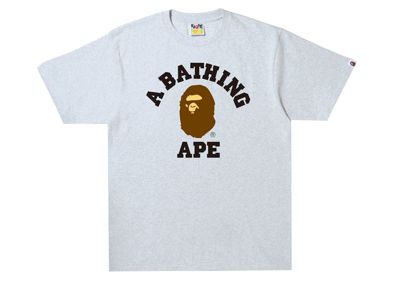 BAPE College Tee Light Grey