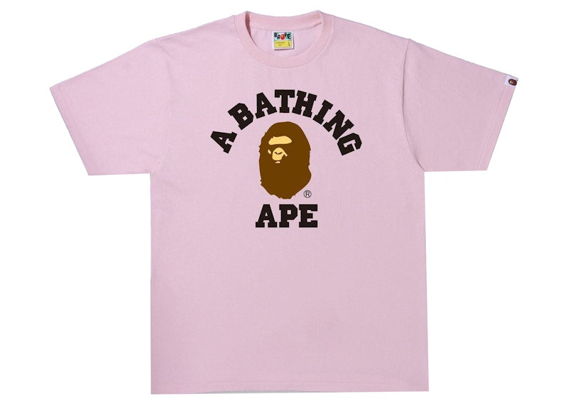 BAPE College Tee Pink