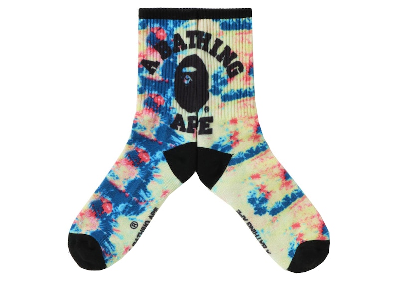 BAPE College Tie Dye Socks Multi