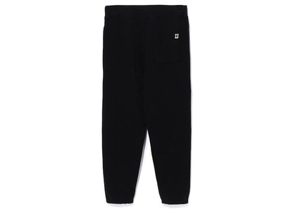 BAPE College Wide Fit Sweat Pants Black