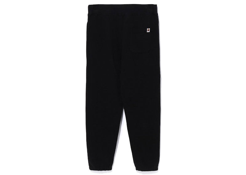 BAPE College Wide Fit Sweat Pants Black