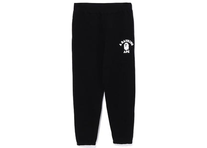 BAPE College Wide Fit Sweat Pants Black