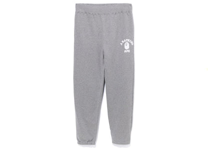 BAPE College Wide Fit Sweat Pants Grey