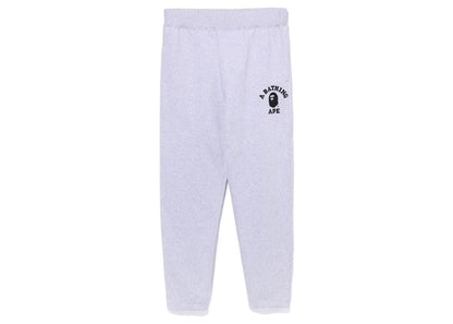 BAPE College Wide Fit Sweat Pants Light Grey