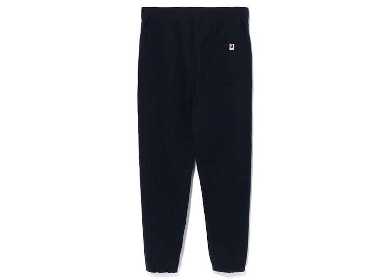 BAPE College Wide Fit Sweat Pants Navy