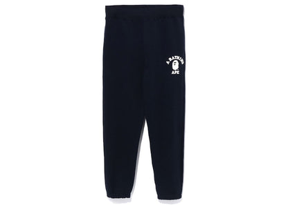 BAPE College Wide Fit Sweat Pants Navy