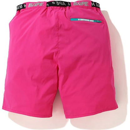 BAPE Color Block Nylon Block Short Pink