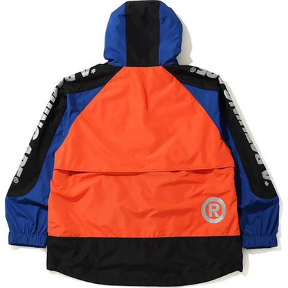 BAPE Color Block Pocketable Nylon Windbreaker Orange