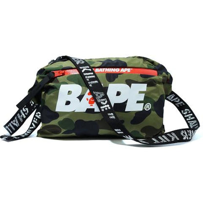 BAPE Color Block Pocketable Nylon Windbreaker Orange