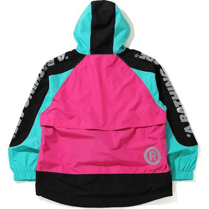 BAPE Color Block Pocketable Nylon Windbreaker Pink