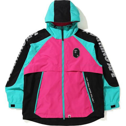 BAPE Color Block Pocketable Nylon Windbreaker Pink