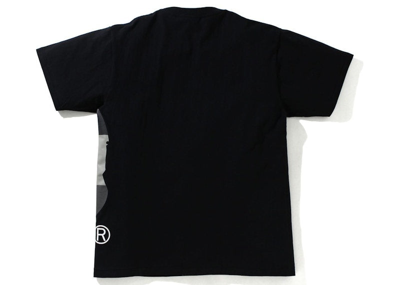 BAPE Color Block Side Big Ape Head Tee (SS21/FW22) Black/Black