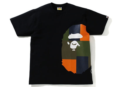BAPE Color Block Side Big Ape Head Tee Black/Orange