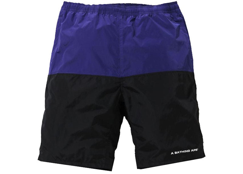 BAPE Color Block Track Short Black/Blue