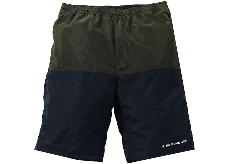 BAPE Color Block Track Short Black/Green