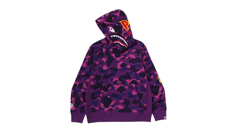 BAPE Color Camo 2Nd Shark Pullover Hoodie Hoodie Purple