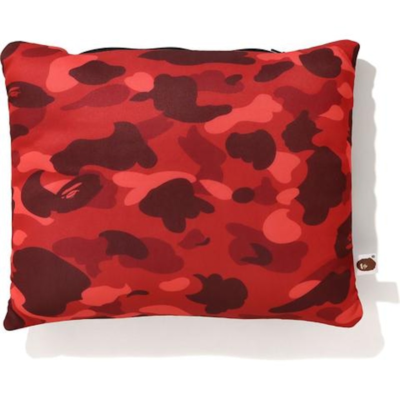 BAPE Color Camo 2Way Neck Pillow Red