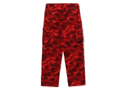 BAPE Color Camo 6 Pocket Pants Red