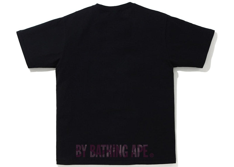 BAPE Color Camo Ape Face Tee Black/Burgundy