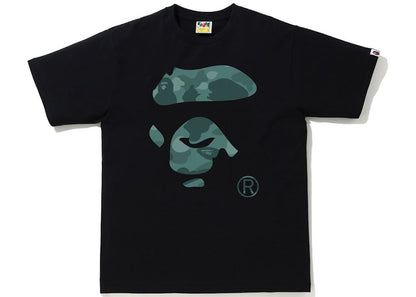 BAPE Color Camo Ape Face Tee Black/Green