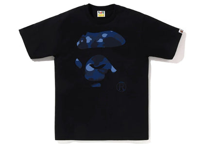 BAPE Color Camo Ape Face Tee Black/Navy