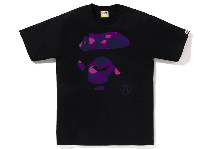 BAPE Color Camo Ape Face Tee Black/Purple