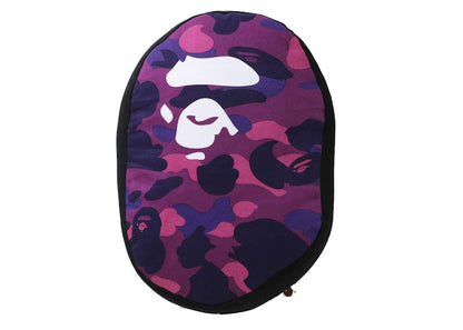 BAPE Color Camo Ape Head Cushion Purple