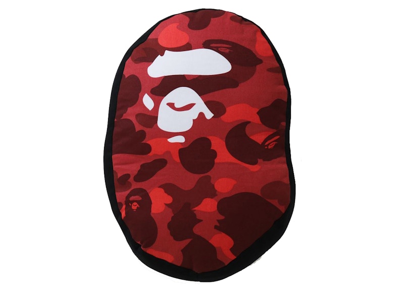 BAPE Color Camo Ape Head Cushion Red
