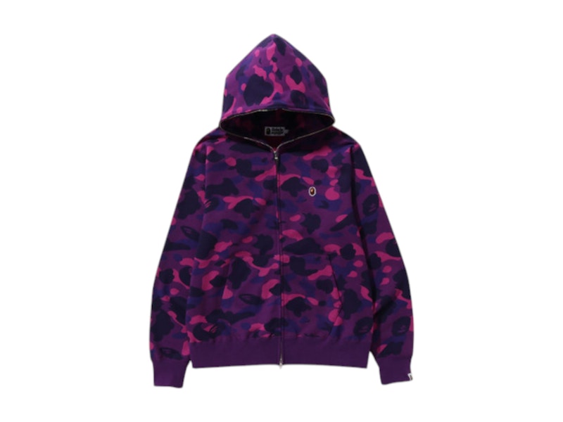 BAPE Color Camo Ape Head One Point Full Zip Hoodie (FW24) Purple