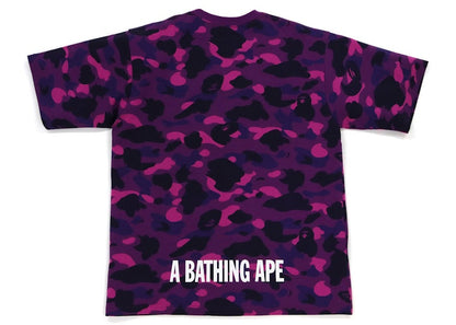BAPE Color Camo Ape Head Relaxed Fit Tee Purple