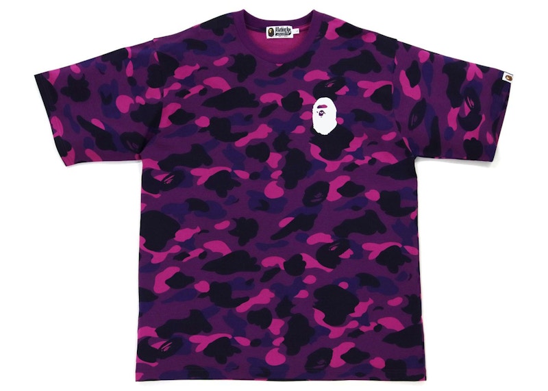 BAPE Color Camo Ape Head Relaxed Fit Tee Purple