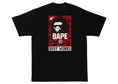 BAPE Color Camo BAPE Busy Works Tee Black/Red