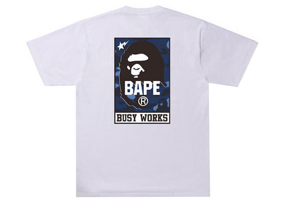 BAPE Color Camo BAPE Busy Works Tee White/Navy