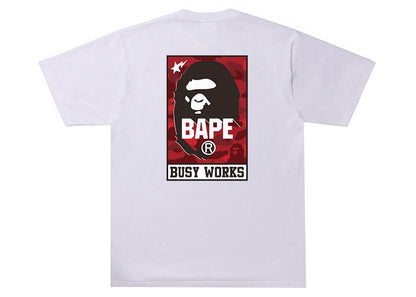 BAPE Color Camo BAPE Busy Works Tee White/Red