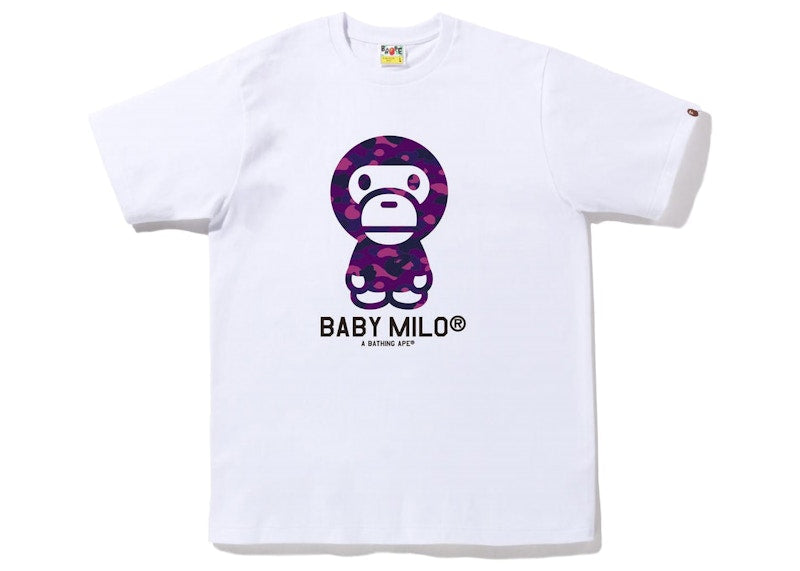 BAPE Color Camo Baby Milo Tee (FW22) White Purple