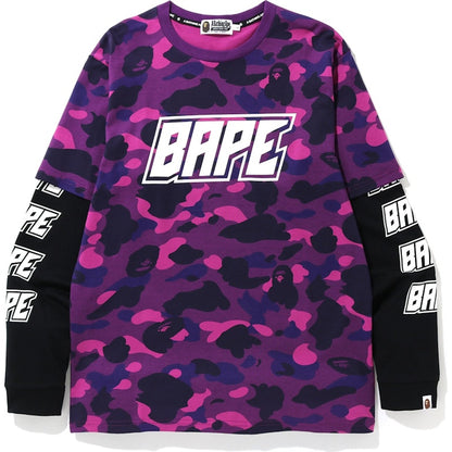 BAPE Color Camo Bape Layered L/S Tee Purple