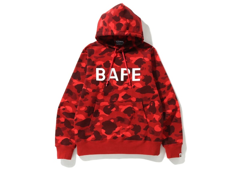 BAPE Color Camo Bape Pullover Hoodie (SS23) Red