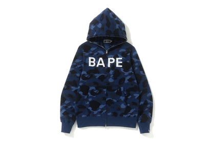 BAPE Color Camo Bape Swarovski Full Zip Hoodie Navy