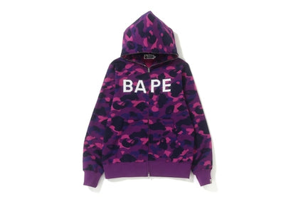 BAPE Color Camo Bape Swarovski Full Zip Hoodie Purple