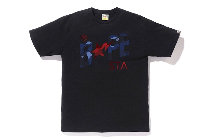 BAPE Color Camo Bapesta Logo T-shirt Black
