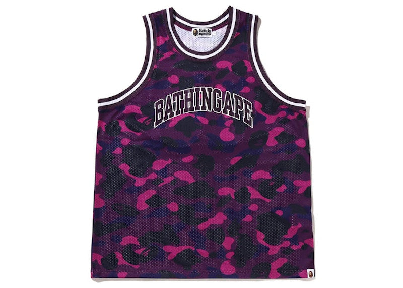 BAPE Color Camo Basketball Tank Top Purple