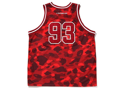 BAPE Color Camo Basketball Tank Top Red