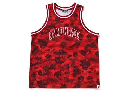 BAPE Color Camo Basketball Tank Top Red