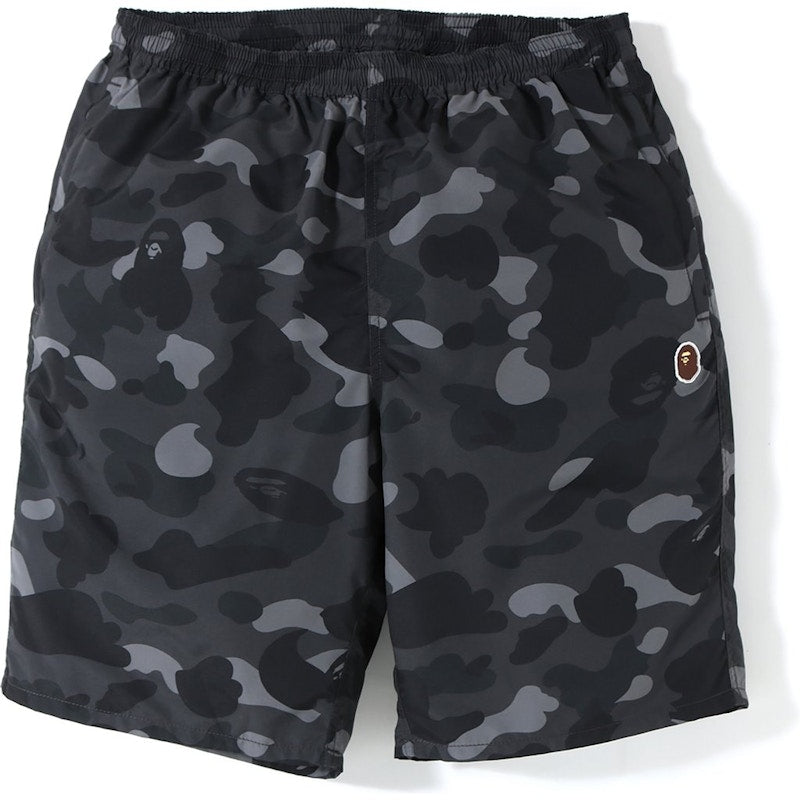 BAPE Color Camo Beach Shorts Black