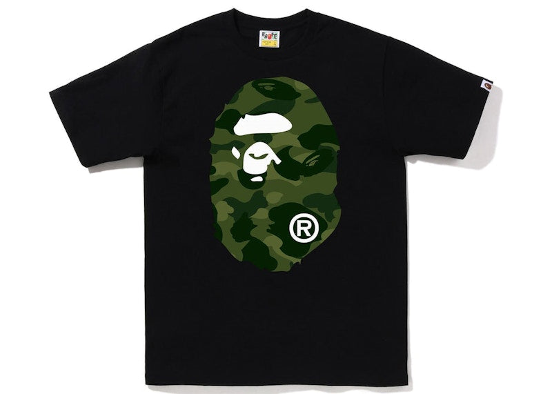 BAPE Color Camo Big Ape Head Tee Black Green