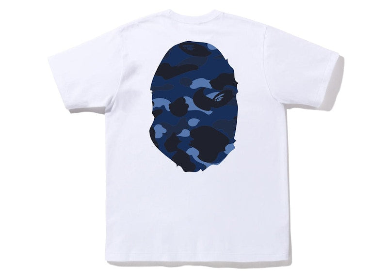 BAPE Color Camo Big Ape Head Tee White Blue