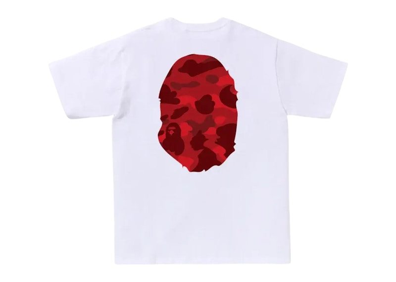 BAPE Color Camo Big Ape Head Tee (FW25) White/Red